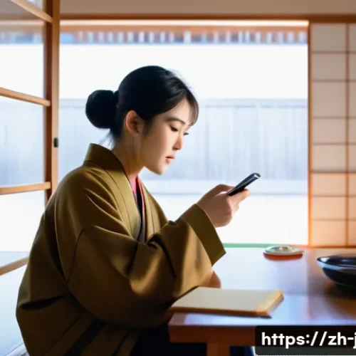 일본어와 일본 드라마 - A cozy Japanese living room scene featuring a young adult practicing Japanese pronunciation by watch...