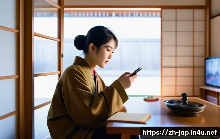 일본어와 일본 드라마 - A cozy Japanese living room scene featuring a young adult practicing Japanese pronunciation by watch...